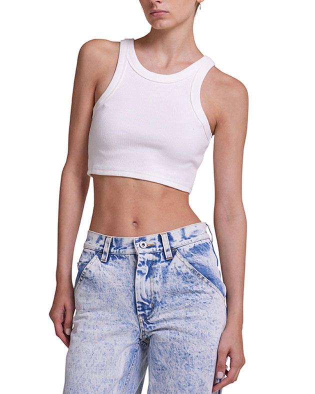 Alyssa Tank Vintage White|Model