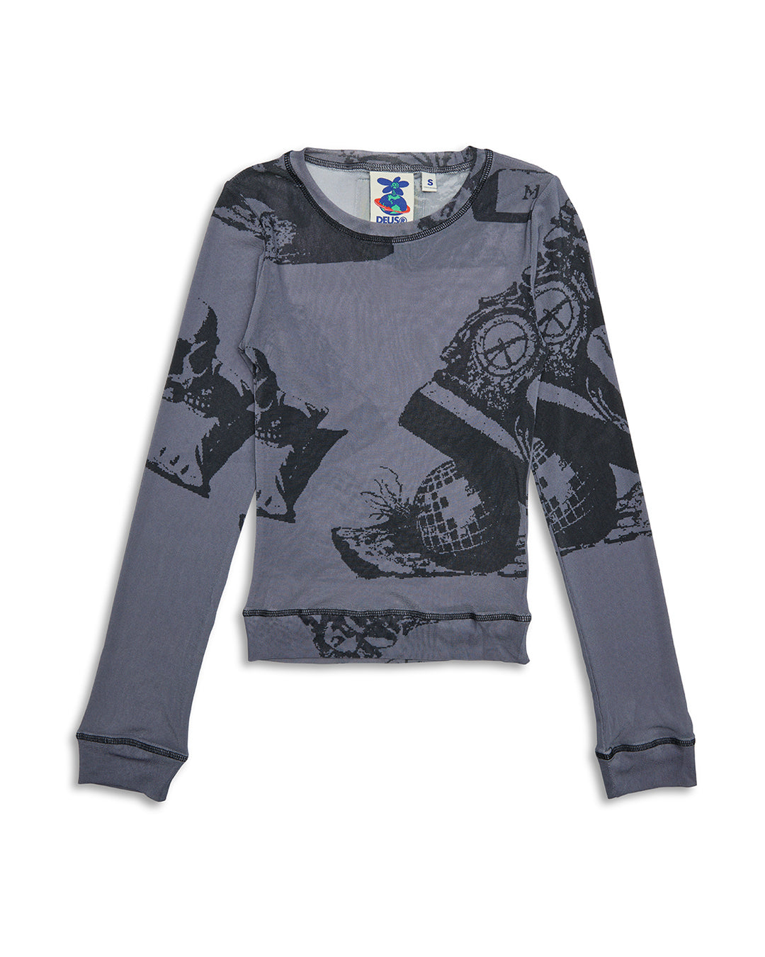 5-7-5 Mesh Long Sleeve Top - Boulevard|flatlay