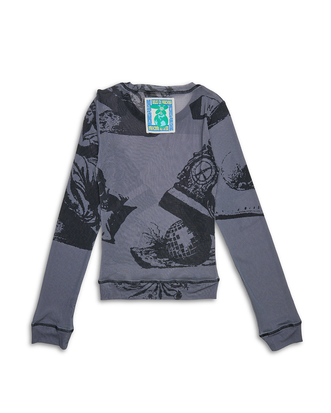 5-7-5 Mesh Long Sleeve Top - Boulevard|flatlay