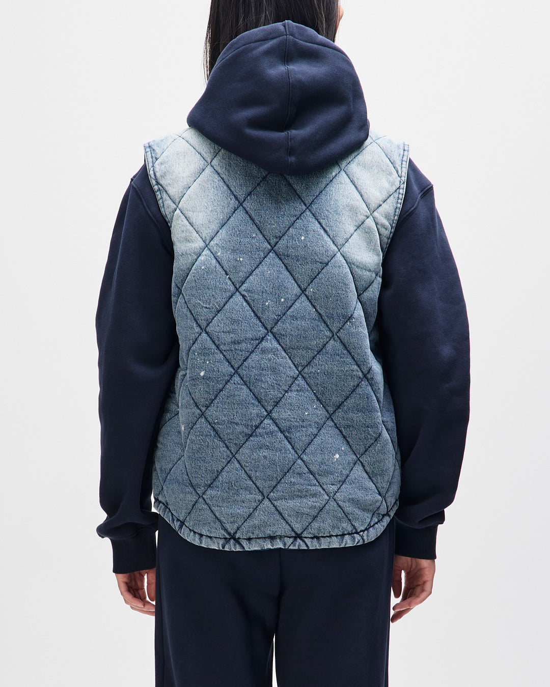 dayton-denim-vest-bleach-wash|Model