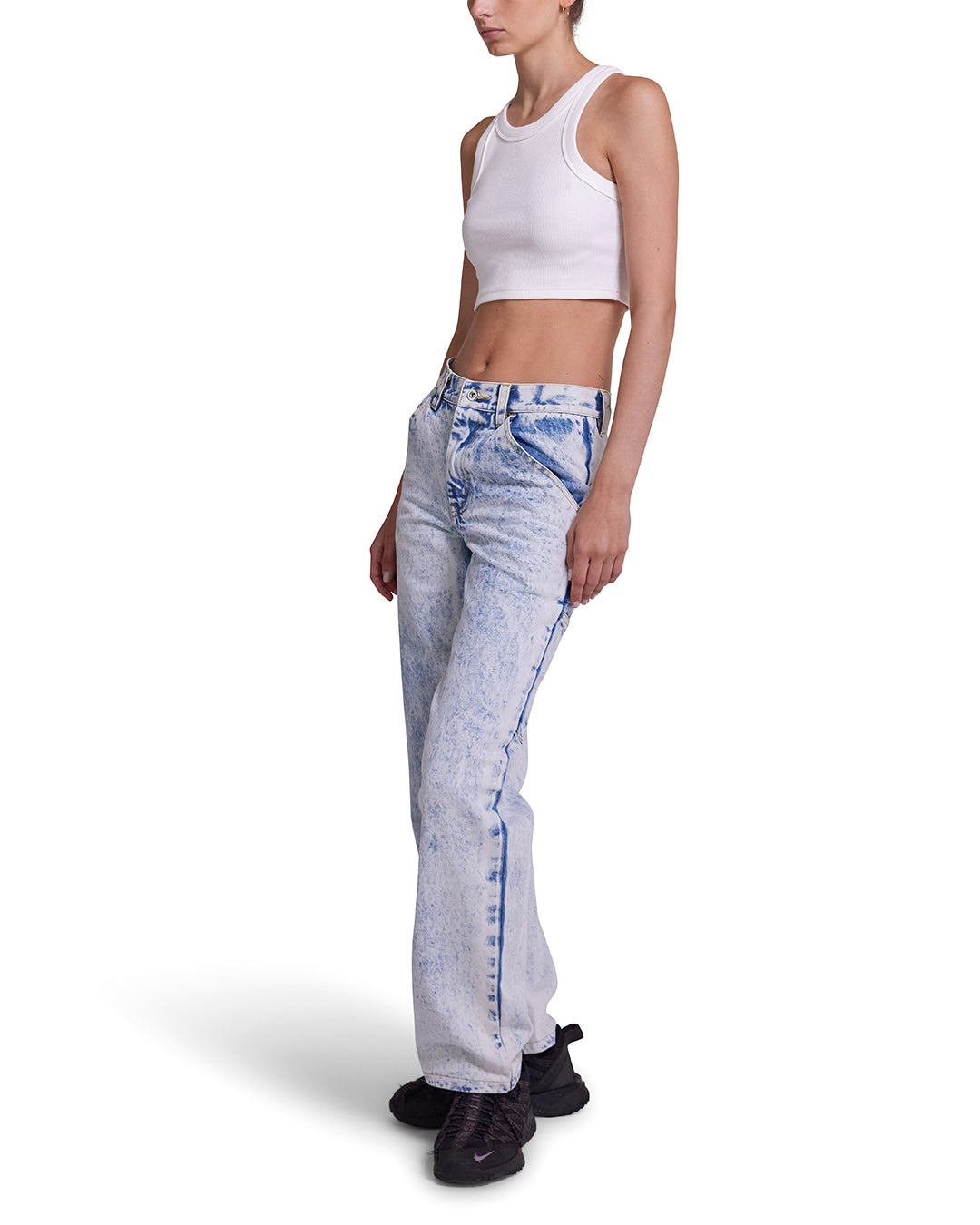 Alyssa Tank Vintage White|Model