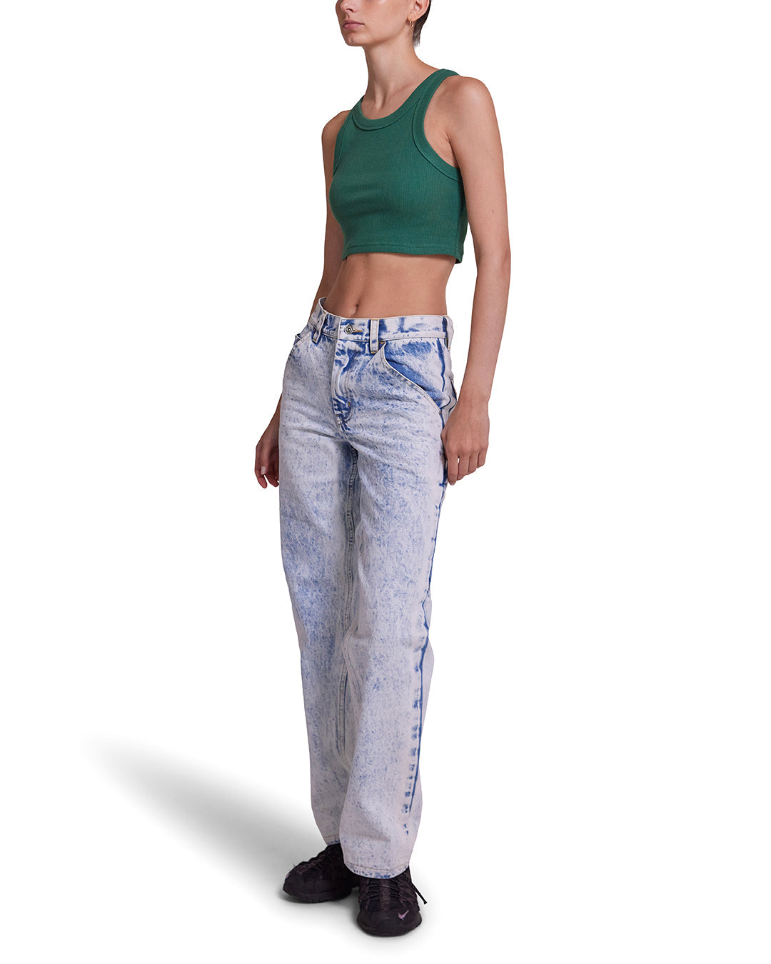 Alyssa Tank Work Green|Model