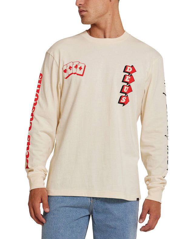 Way Off Ls Tee - Dirty White|Model