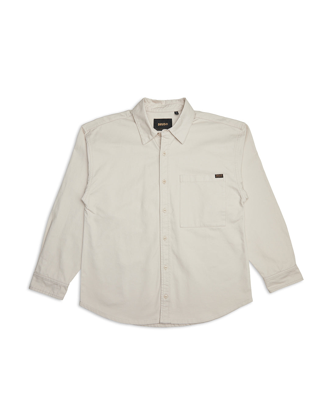 Frizell Twill Shirt - Dirty White|Flatlay