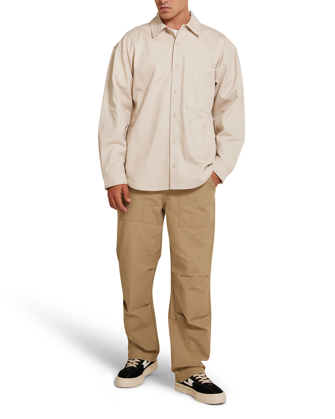 Frizell Twill Shirt  - Dirty White