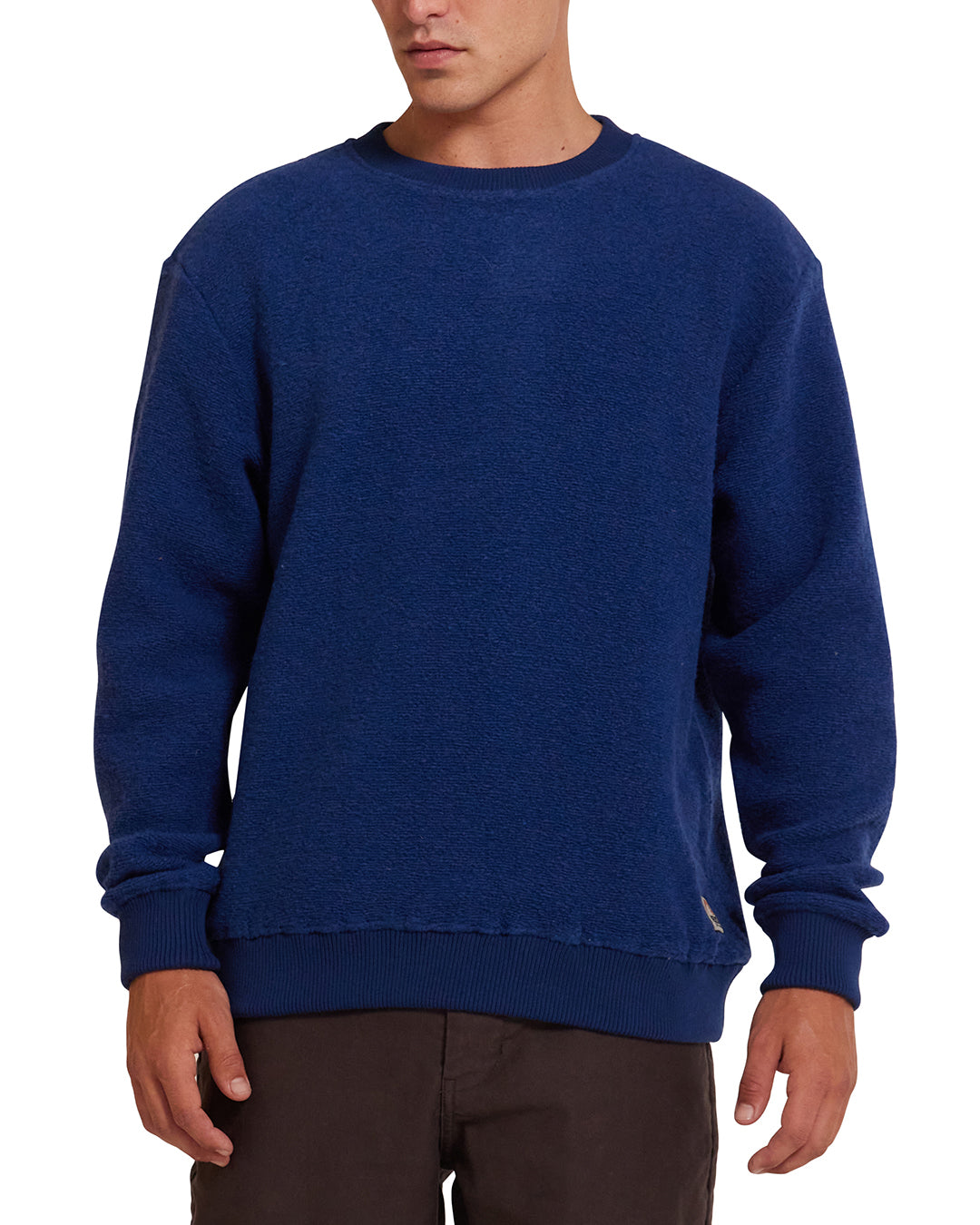 Reo Textured Fleece - Blue|Model