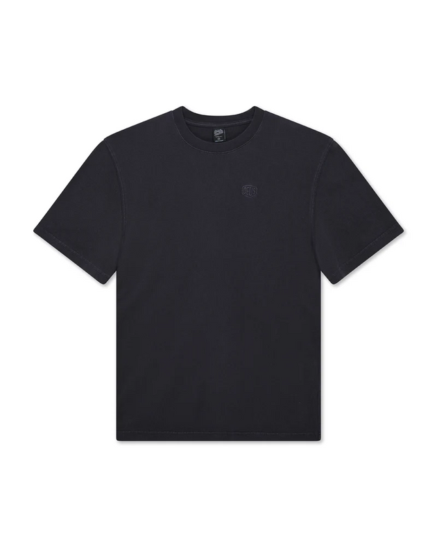 shield-garment-dyed-tee-black|Model