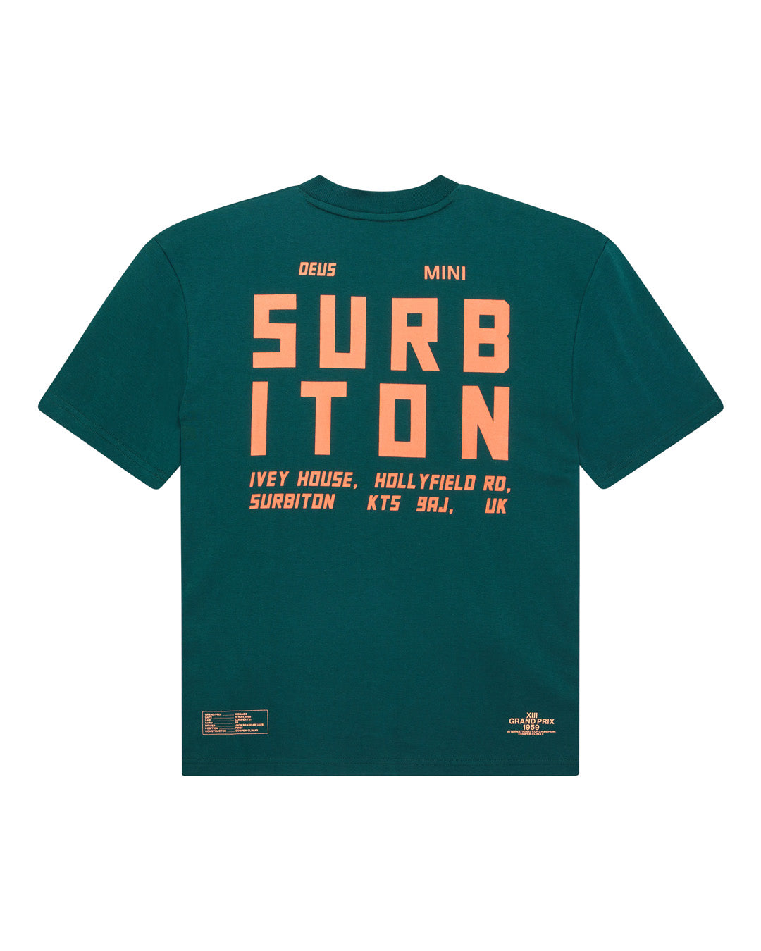 surbiton-address-tee-race-green|Flatlay
