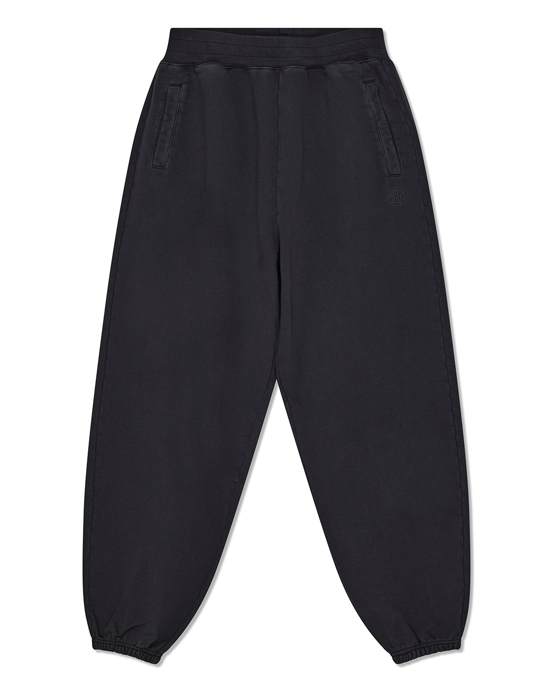 shield-garment-dyed-track-pant-black|Flatlay