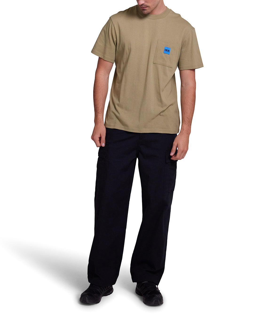 Take Off Pocket Tee - Sage Green|Model