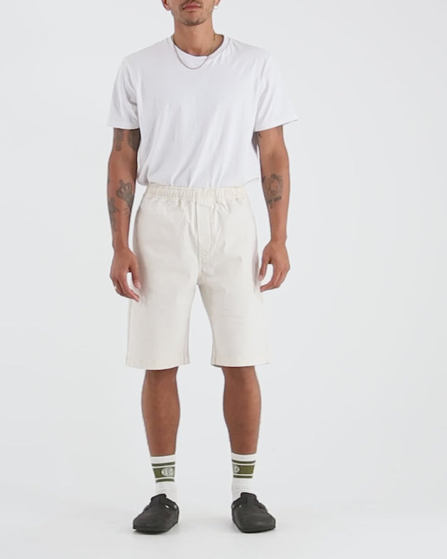 Infinity Acid Beach Short  - Dirty White