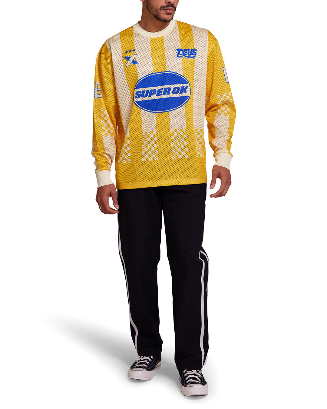 Threepeat Moto Jersey - Lemon Chrome|Model