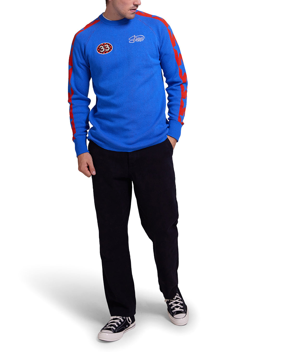 Super Nova Moto Knit - French Blue|Model