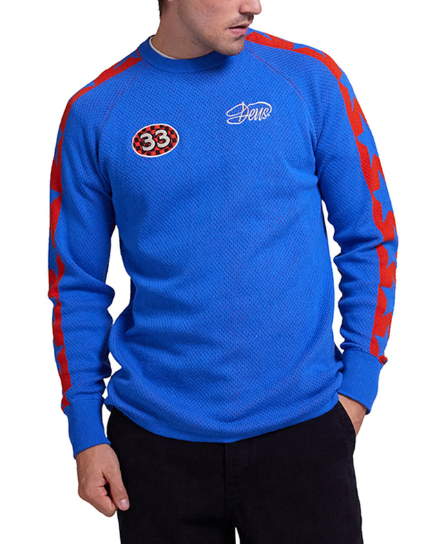 Super Nova Moto Knit - French Blue|Model