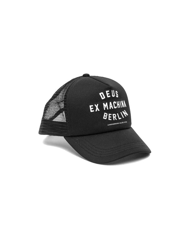Berlin Address Trucker - Black|Flatlay