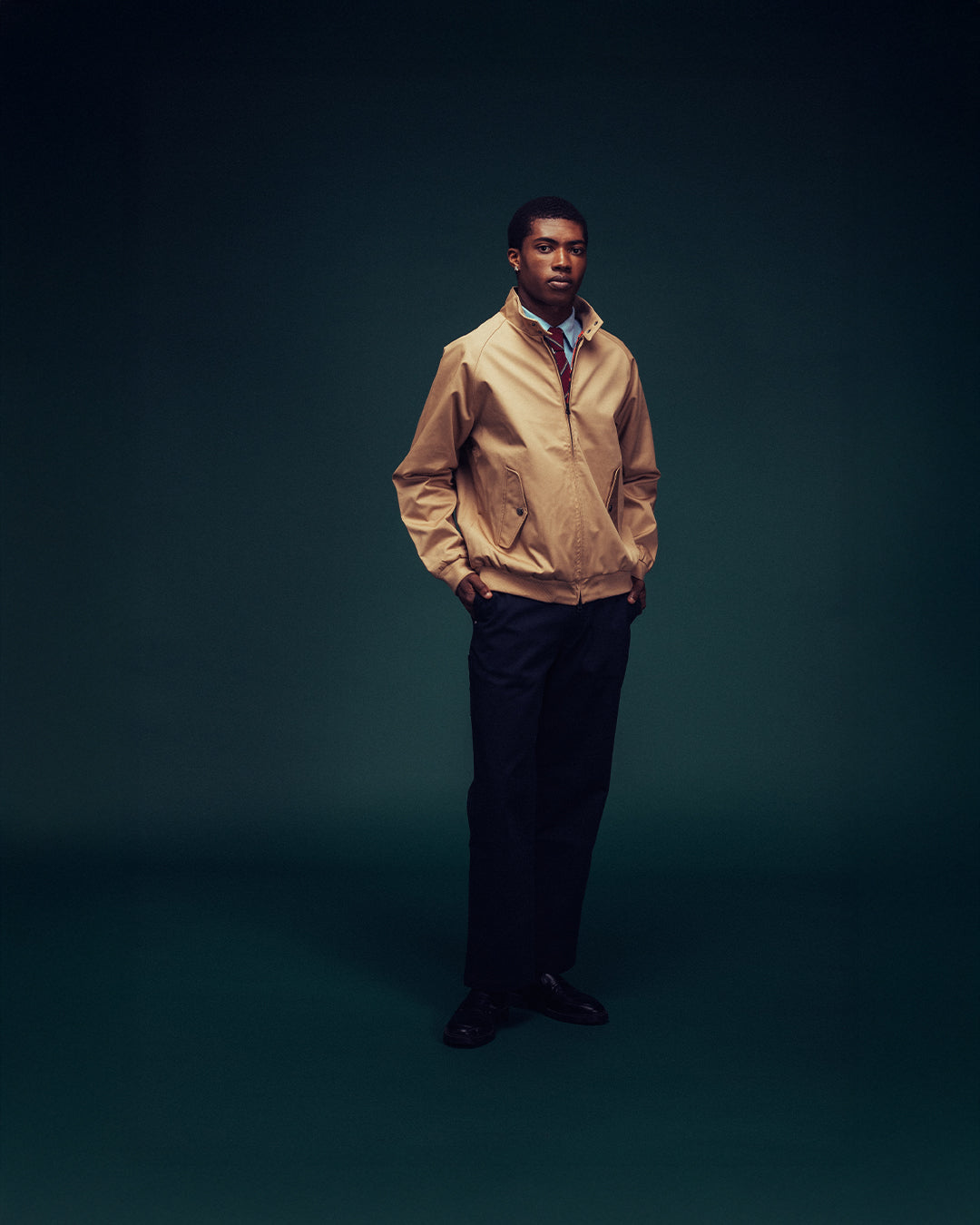 mini-harrington-jacket-tan|Model