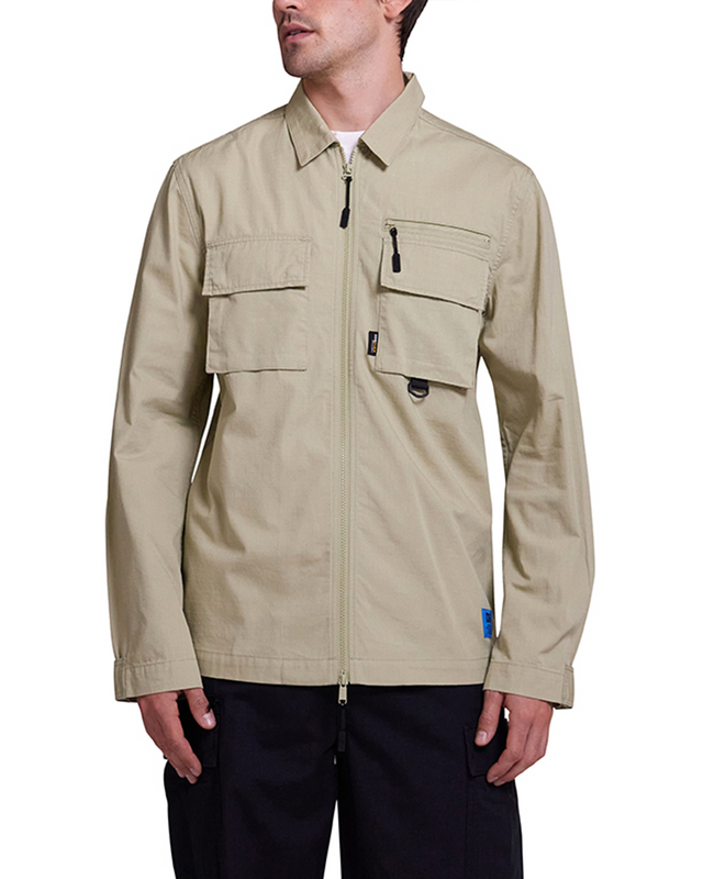 Onshore Zip Shirt - Sage Green