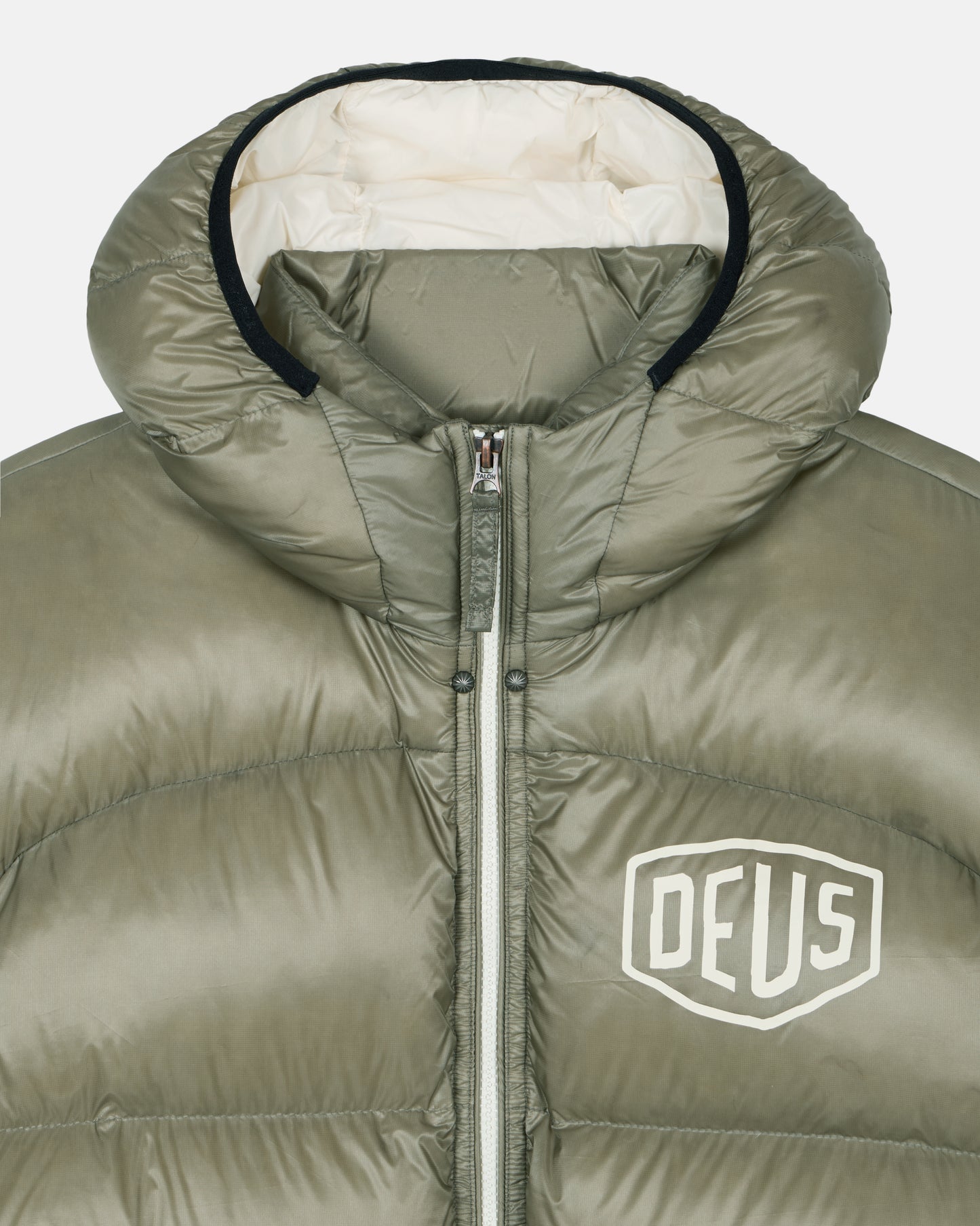 Deus Shield Hoodie Down Jacket Khaki