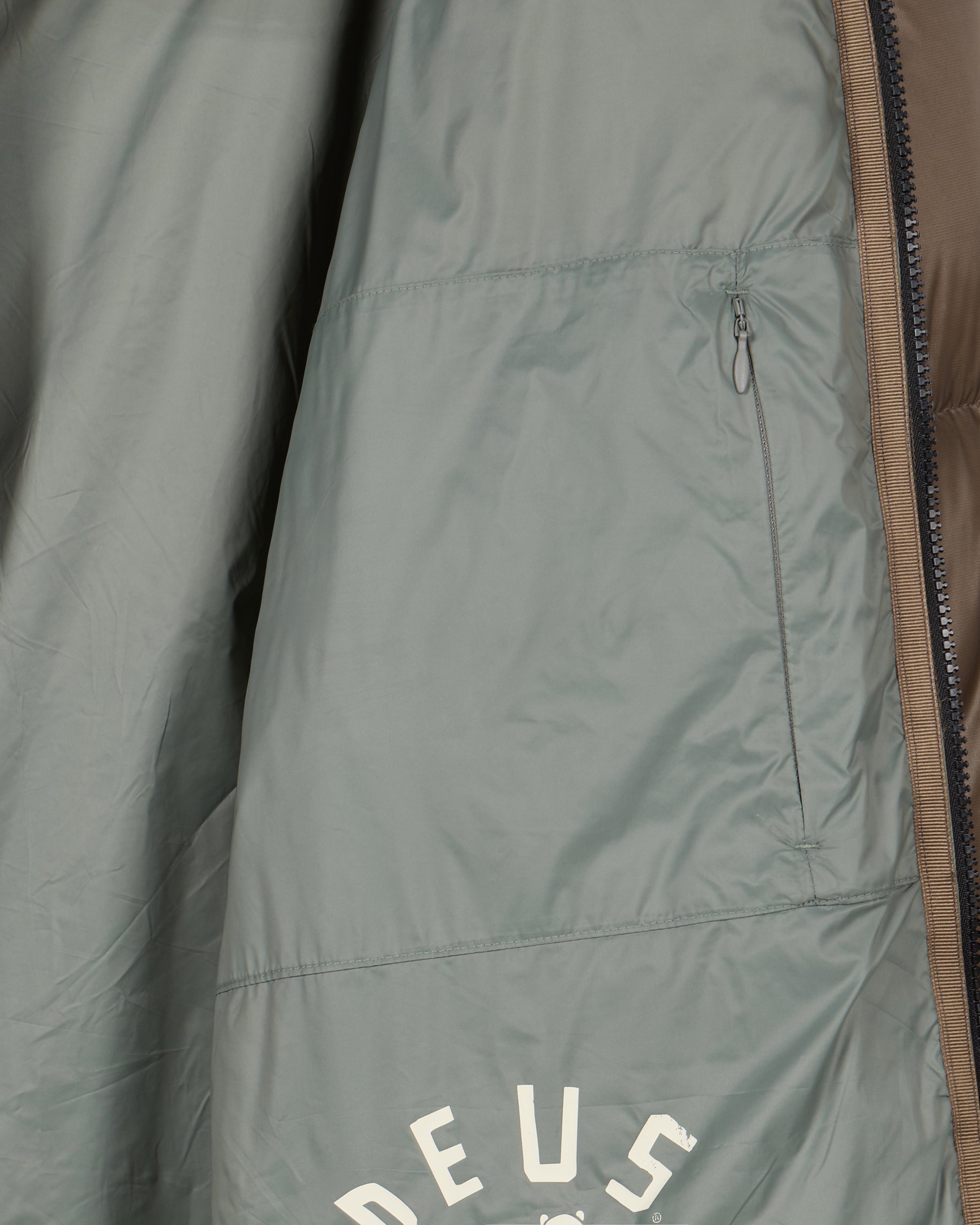 Deus Shield Hoodie Down Jacket Brown