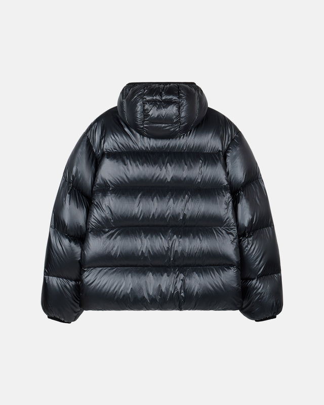 Deus Shield Hoodie Down Jacket Black