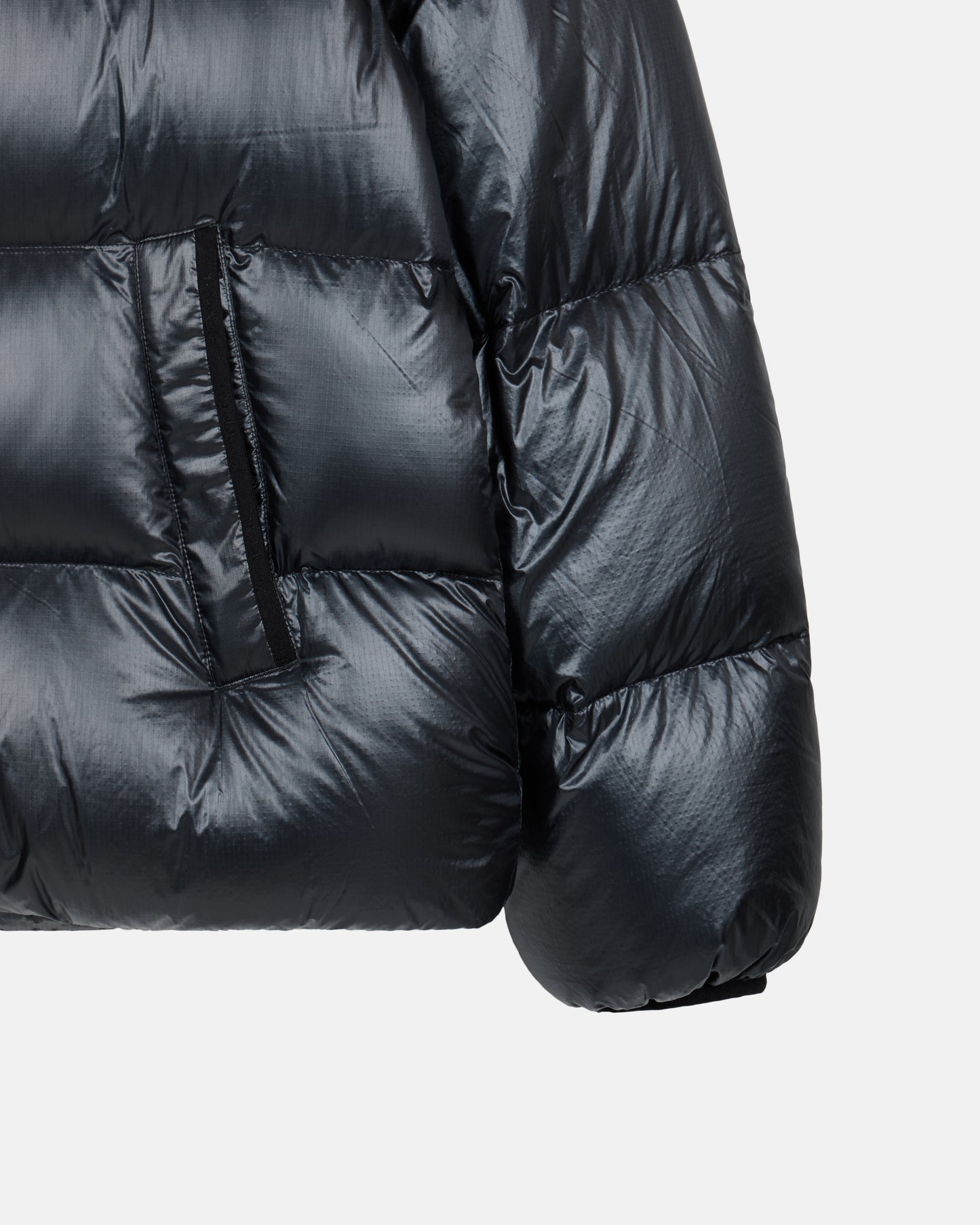Deus Shield Hoodie Down Jacket Black