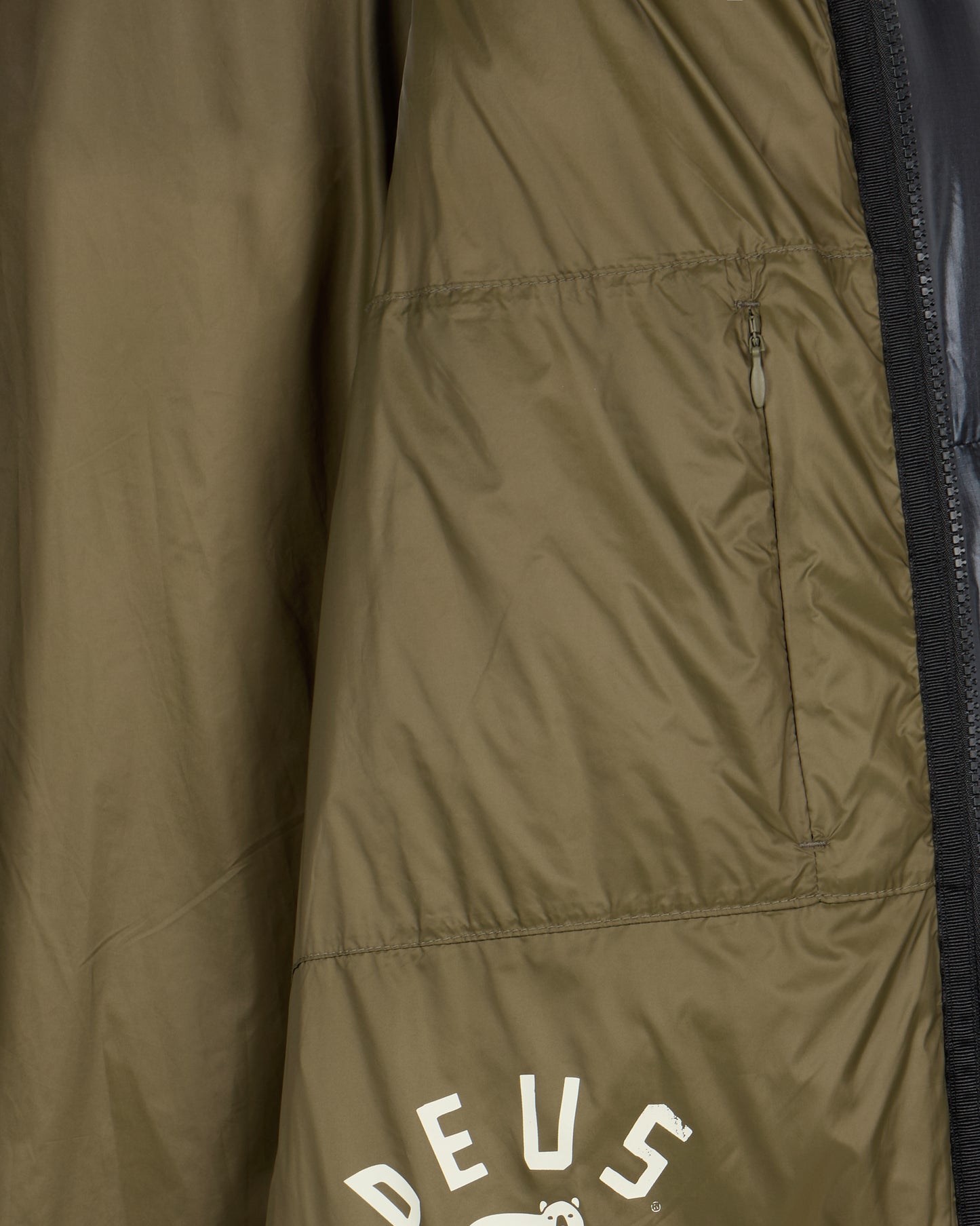 Deus Shield Hoodie Down Jacket Black