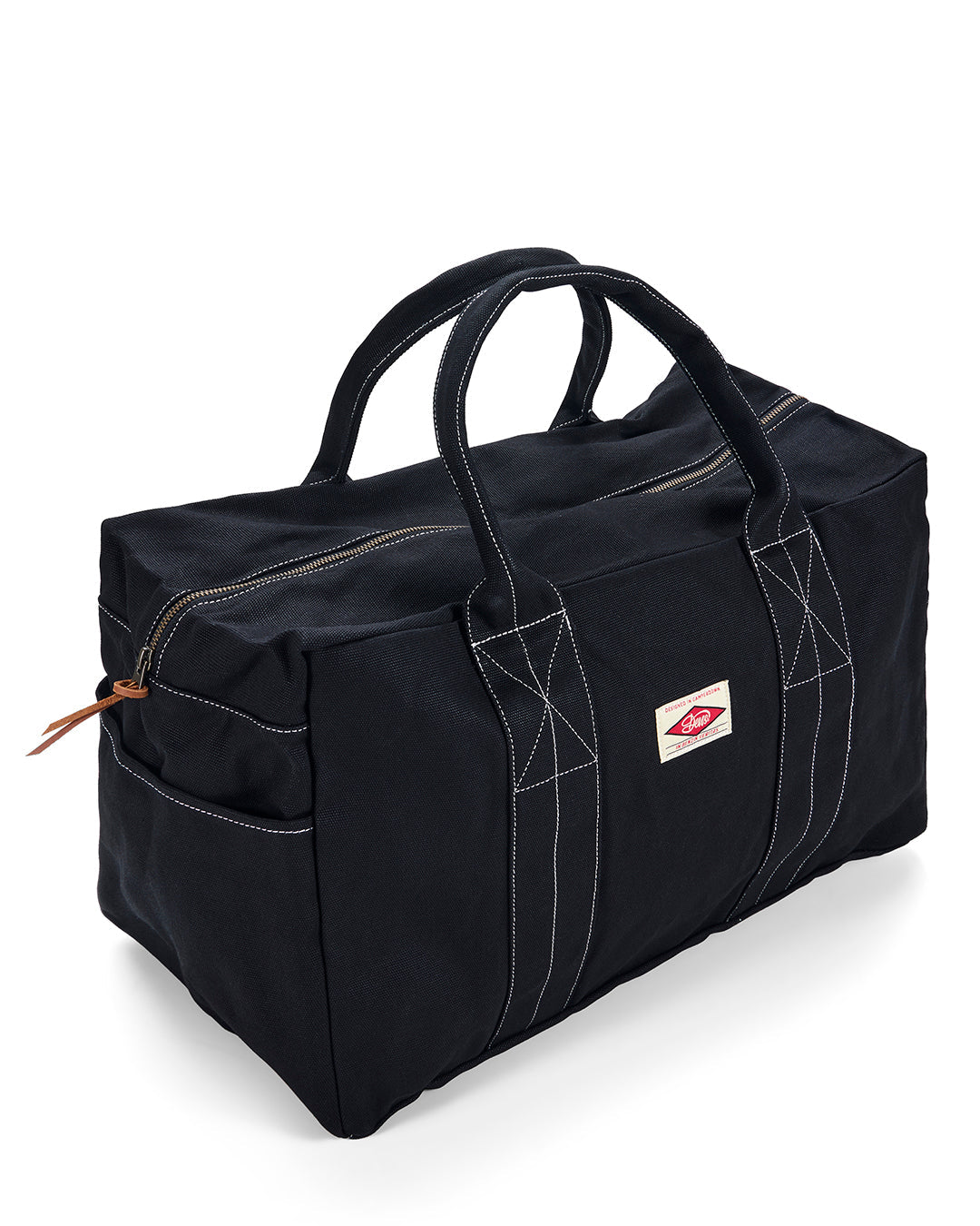 D261MBG357-CanvasDuffleBag-Black|Flatlay