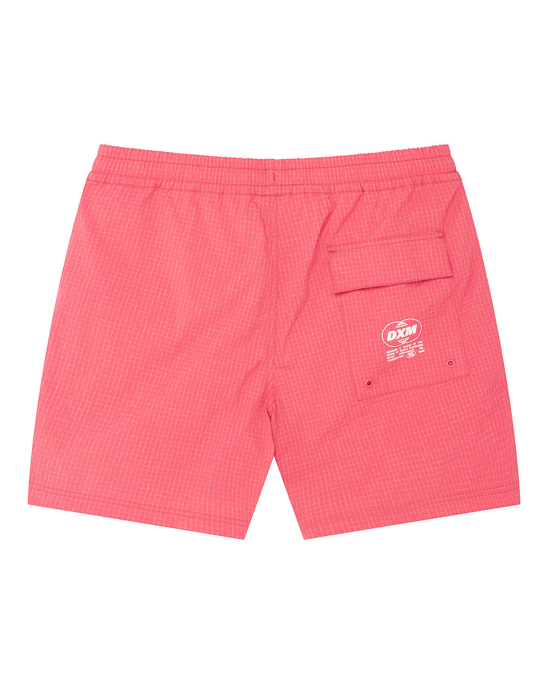 D261MBS511-ServiceSwimShort-MelonRed|Flatlay