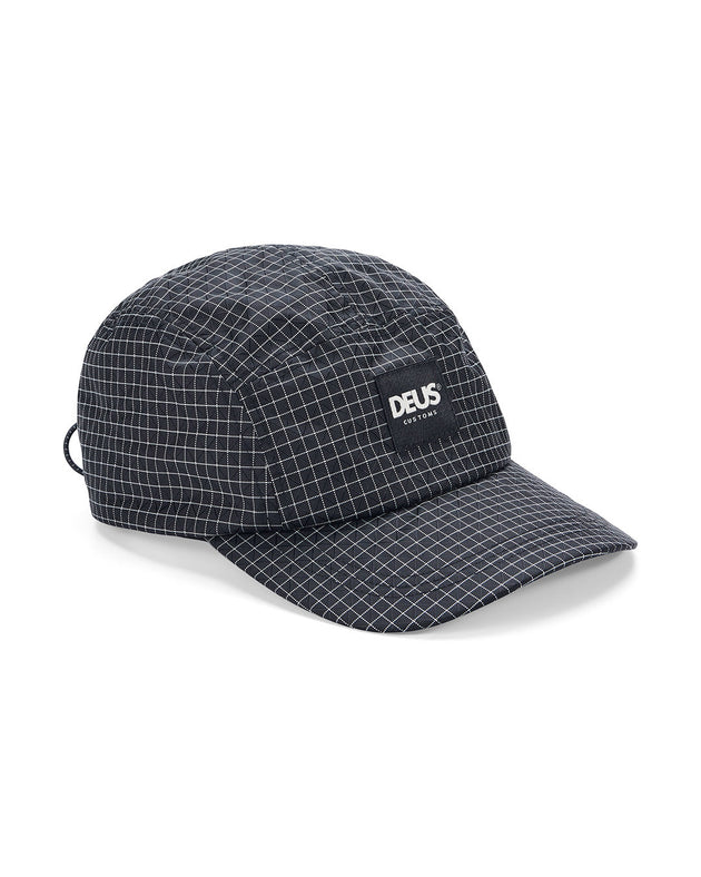 D261MHA554-Tower-5-Panel-Cap-Black|Flatlay