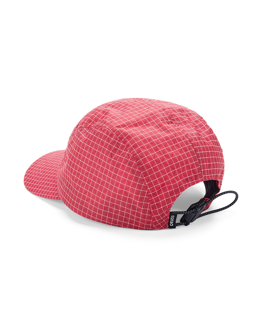 D261MHA554-Tower-5-Panel-Cap-Red|Flatlay