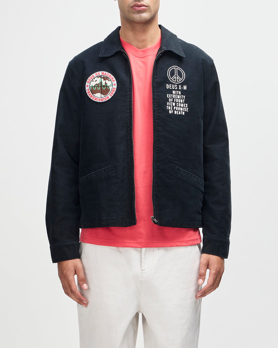 極美品　RADIALL UP IN SMOKE SOUVENIR JACKET Jackets | Deus Ex Machina | Fugazi Souvenir Jacket - Black – (UK