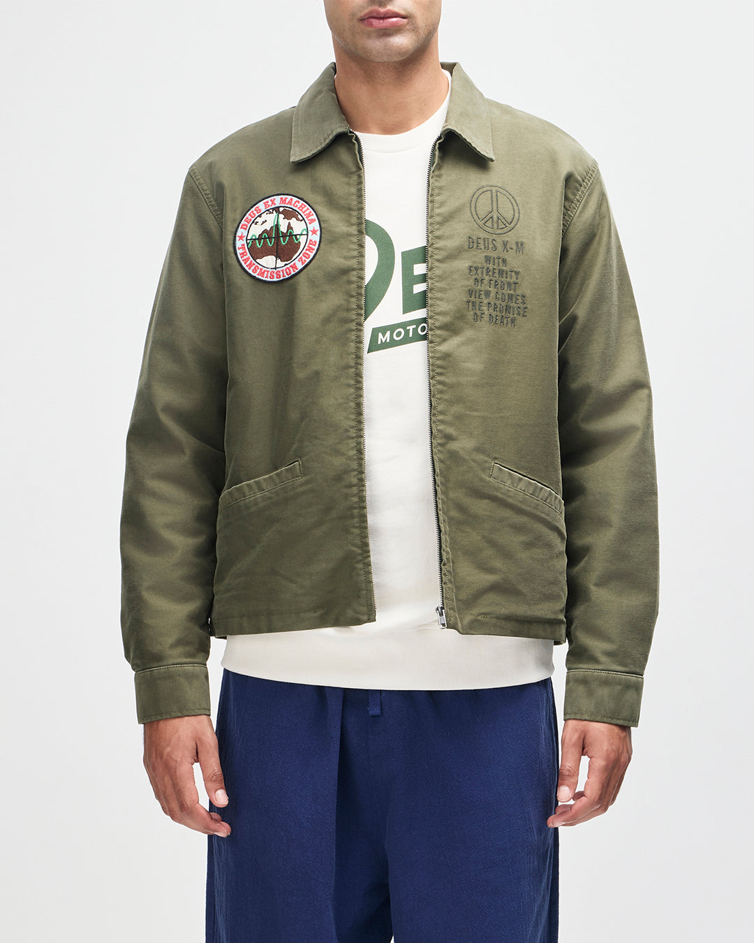 D261MJK301-FugaziSouvenirJacket-Pine|Model