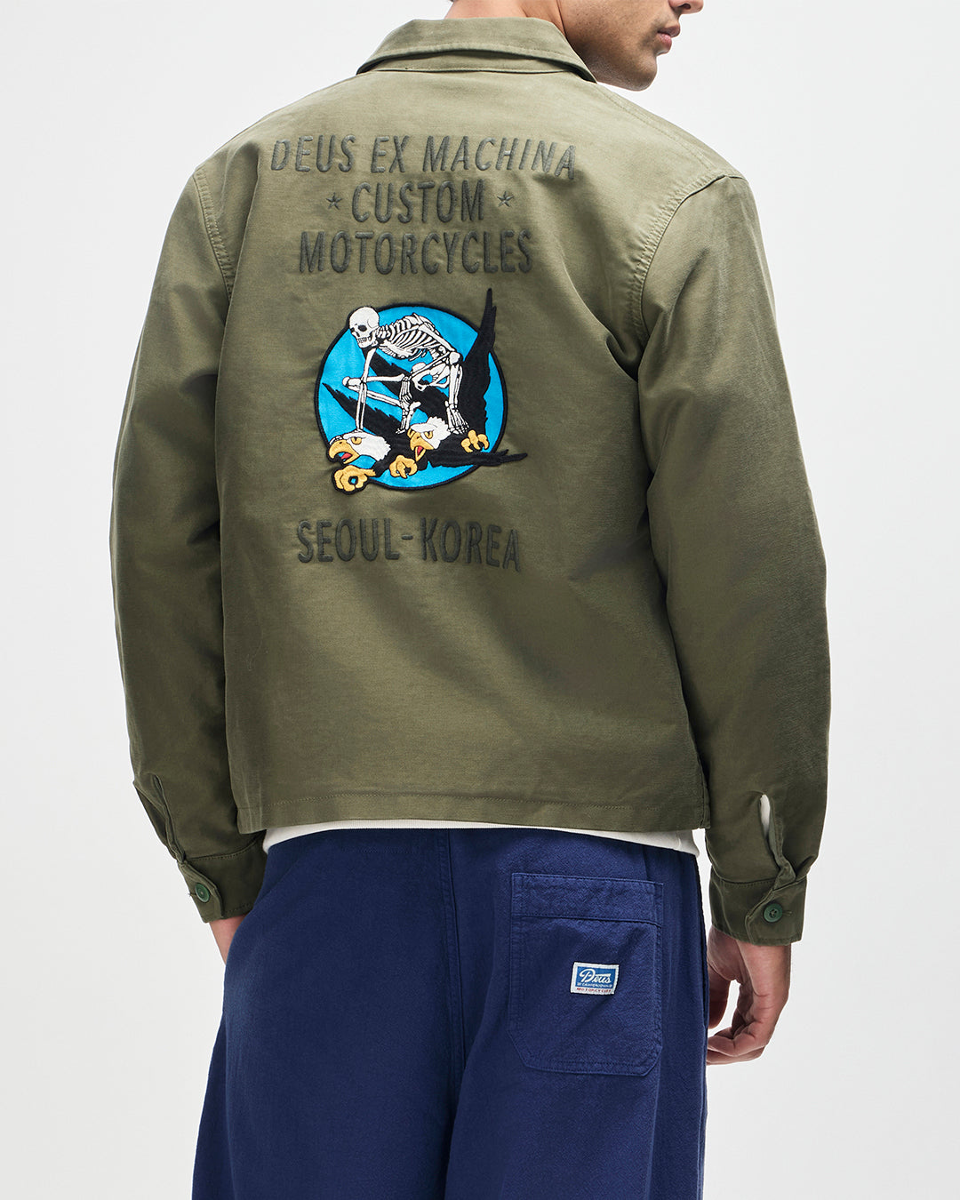 D261MJK301-FugaziSouvenirJacket-Pine|Model