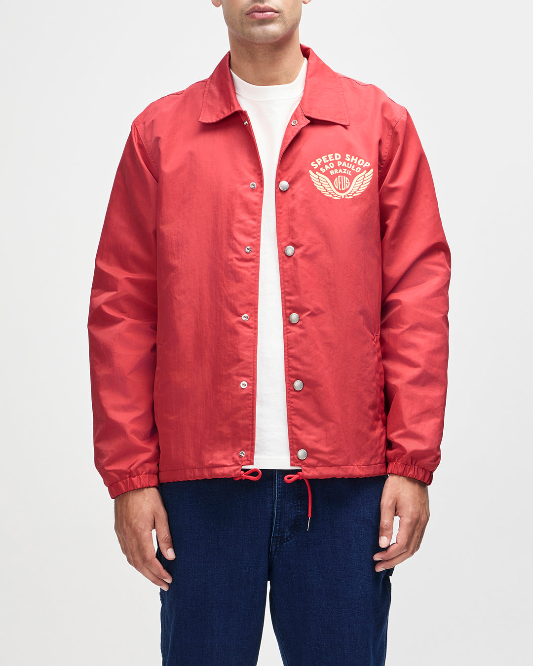 Jackets | Deus Ex Machina | Munificence Nylon Coach - Melon Red
