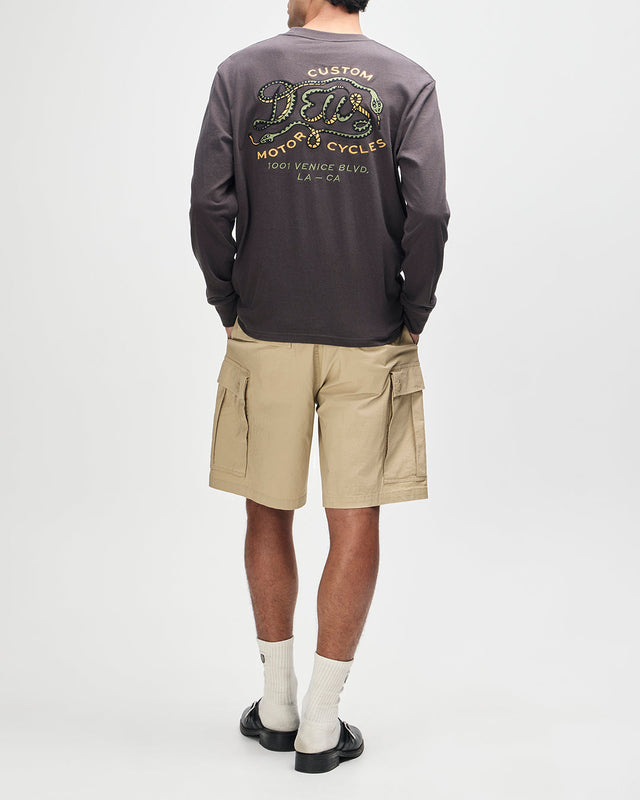 Danger Noodle Long Sleeve Tee - Anthracite