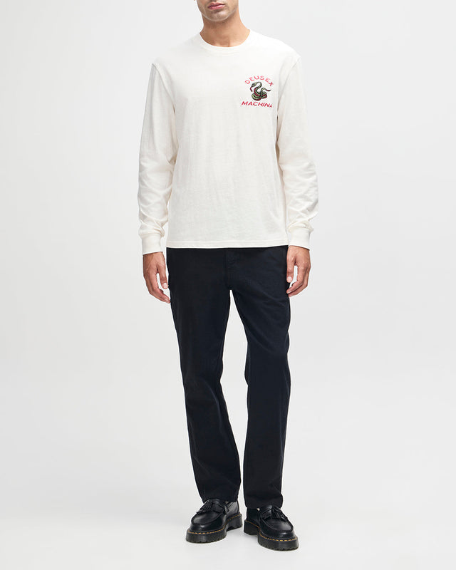 Danger Noodle Long Sleeve Tee - Dirty White