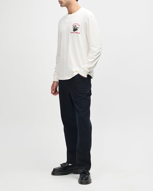 Danger Noodle Long Sleeve Tee - Dirty White