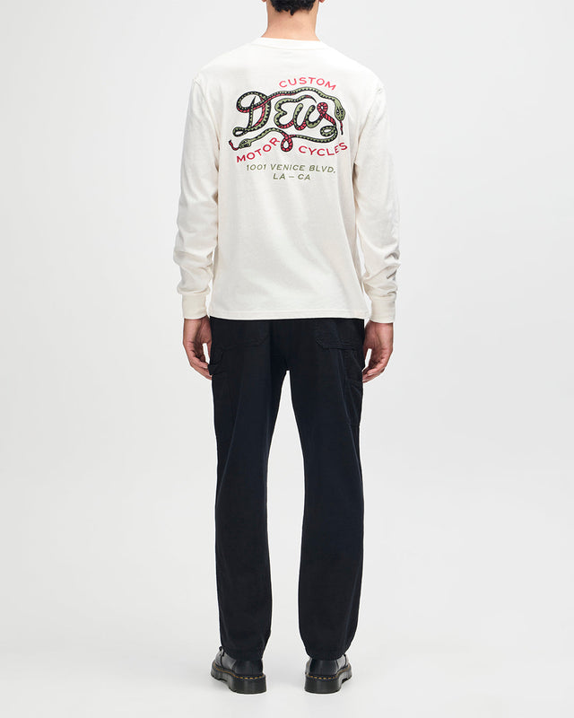 Danger Noodle Long Sleeve Tee - Dirty White