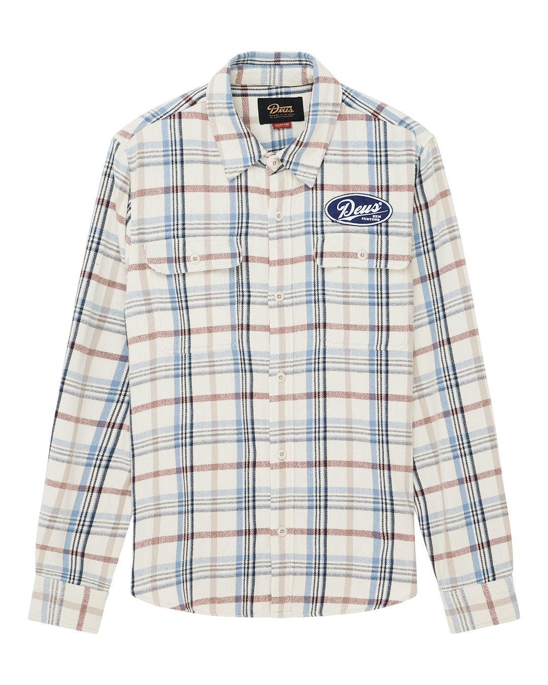 D261MSH304-VacayCheckShirt-Natural|Flatlay