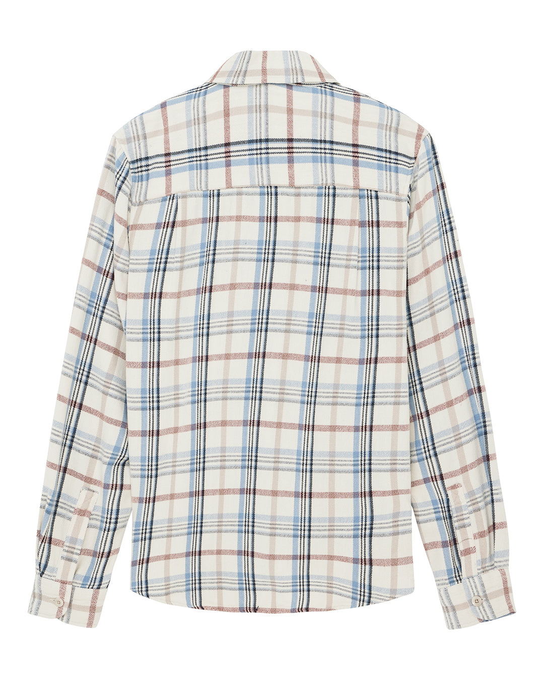 D261MSH304-VacayCheckShirt-Natural|Flatlay