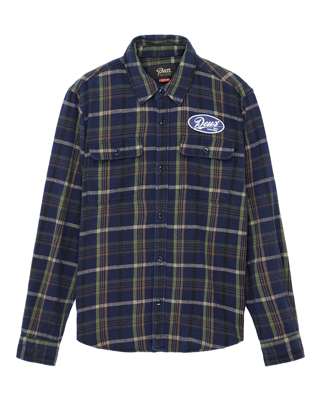 D261MSH304-VacayCheckShirt-Navy|Flatlay