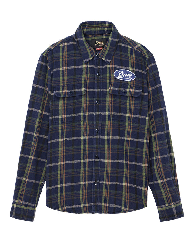 D261MSH304-VacayCheckShirt-Navy