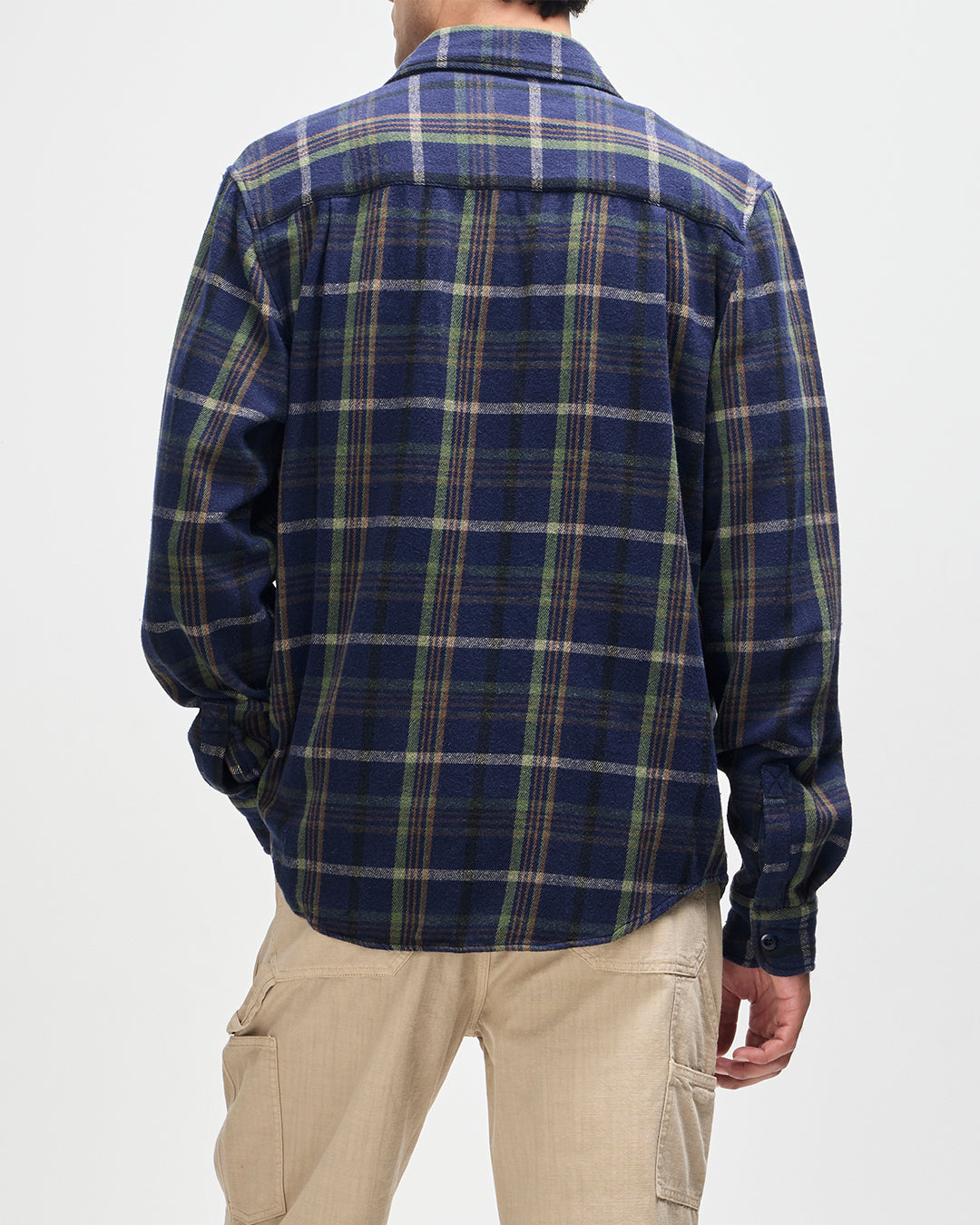 D261MSH304-VacayCheckShirt-Navy|Model