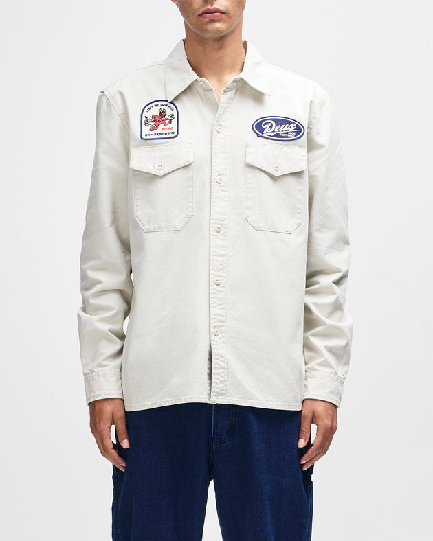 D261MSH315-NomadShirt-DirtyWhite|Model