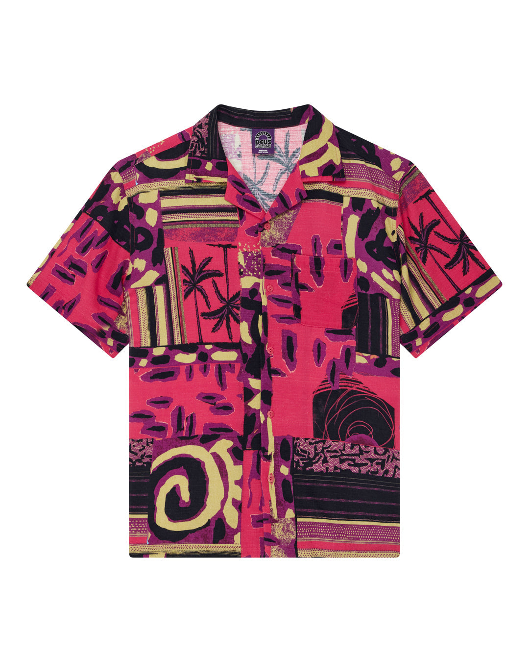 D261MSH525-FreamonShirt-MelonRed|Flatlay