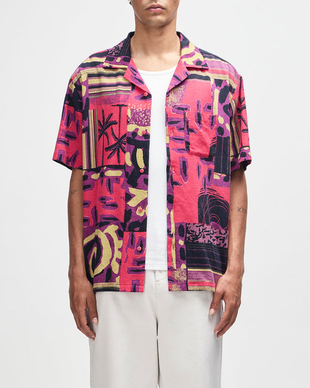 D261MSH525-FreamonShirt-MelonRed|Model