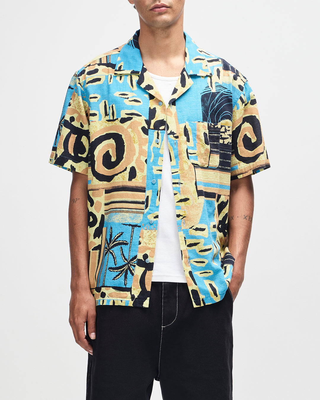 D261MSH525-FreamonShirt-Yellow|Model