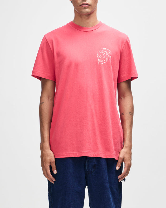 D261MTS128-VeniceSkullTee-Melon|Model