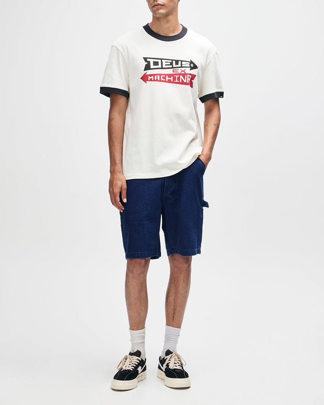 Arrows Ringer Tee - Pristine White
