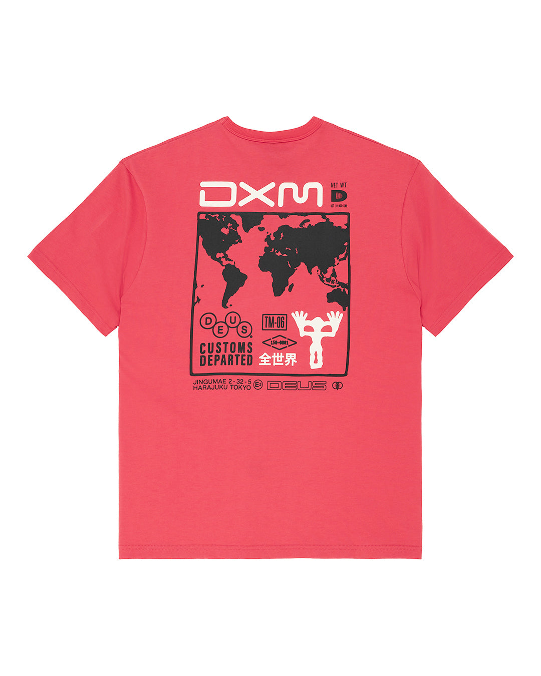 D261MTS541-DepartedTee-MelonRed|Flatlay